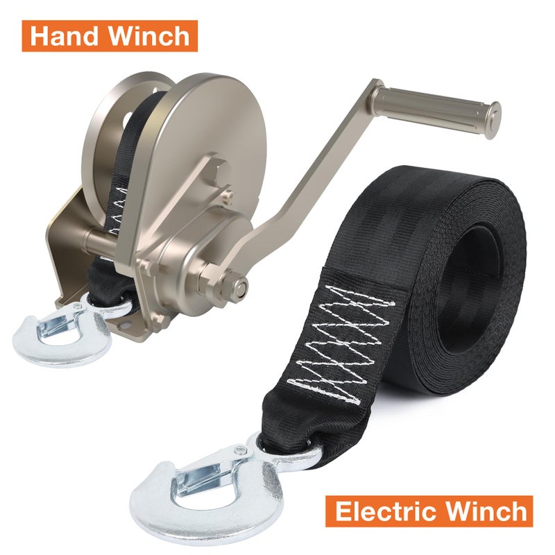 sumpluct Boat Winch Strap with Safety Snap Hook 2 "" x 20 Ft for Pontoon/Bass/Fishing Boat Straps Trailer 10000 lbs Tow Ropes for Towing Vehicles  ATV Jet Ski Powerboats Canoe Kakak Wave Runner Accessories - Image 5